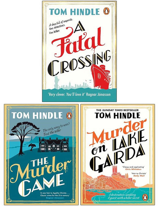Tom Hindle Murder Mystery Collection (A Fatal Crossing, The Murder Game & Murder on Lake Garda) 3 Books Set - Ages 16+ - Paperback