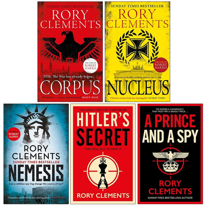 Tom Wilde Series (Book 1-5) By Rory Clements: 5 Books Collection Set - Fiction - Paperback