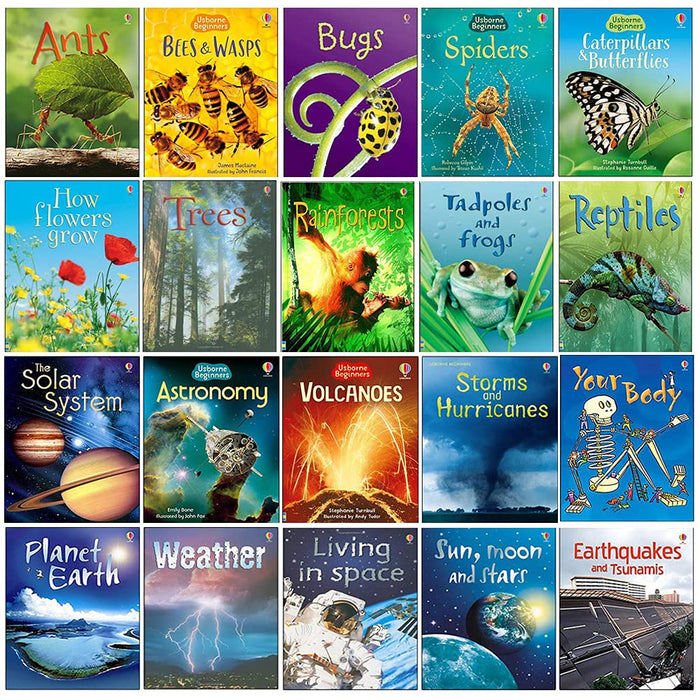 Usborne Beginners Nature & Science Collection 20 Books Set - Ages 4-10 - Paperback