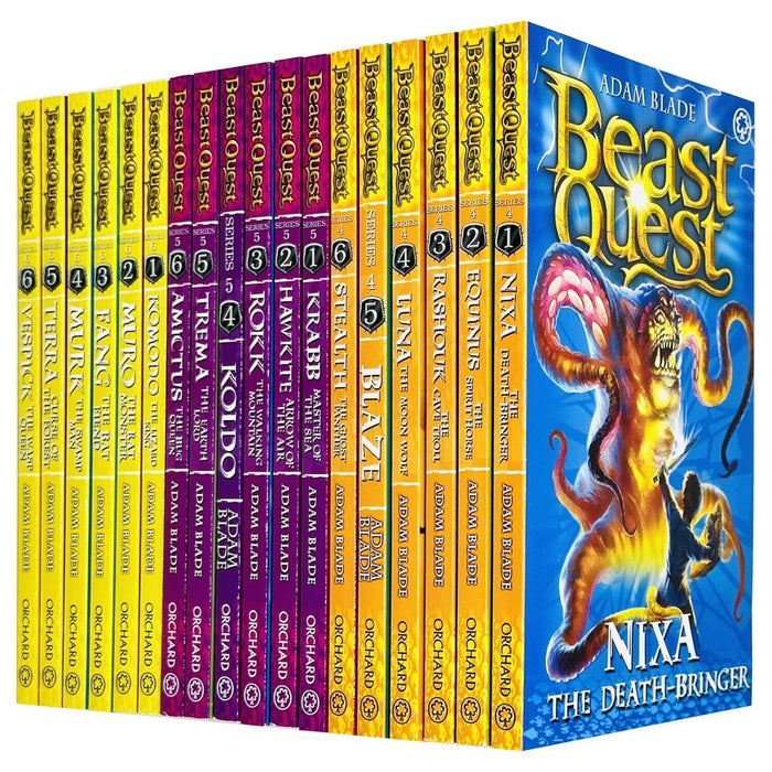 Beast Quest Series (4-6) by Adam Blade: 18 books Collection Set - Ages 7-9 - Paperback