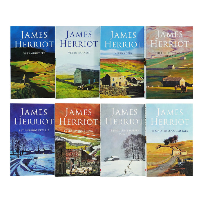 Damaged - All Creatures Great and Small: The Complete James Herriot 8 Books Set - Non-Fiction - Paperback M 40