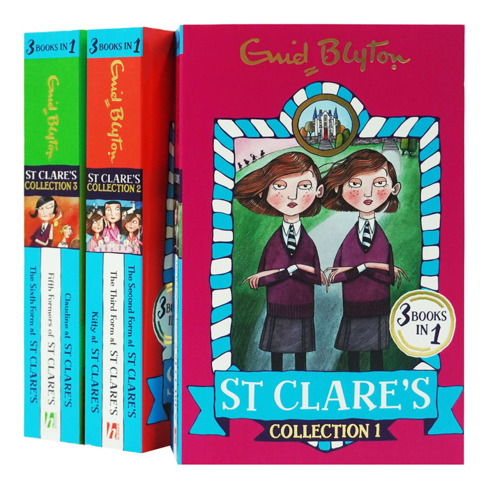 St Clare's Collection By Enid Blyton 9 Books (3 Books in 1) Collection Set - Ages 9-11 - Paperback