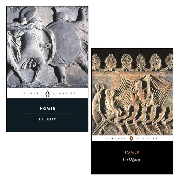 Western Literature Collection By Homer: The Odyssey & The Iliad 2 Books Set - Fiction - Paperback