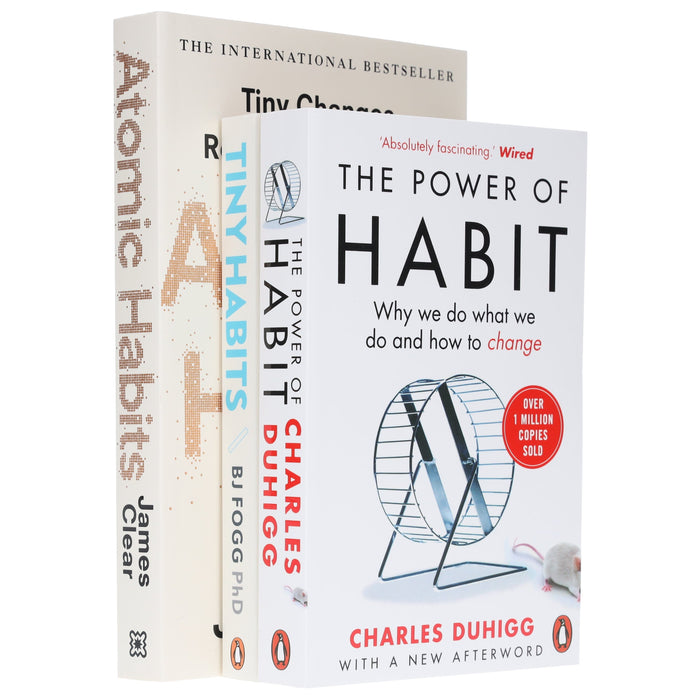 Atomic Habits, Tiny Habits & The Power of Habit: 3 Books Collection Set - Non Fiction - Paperback