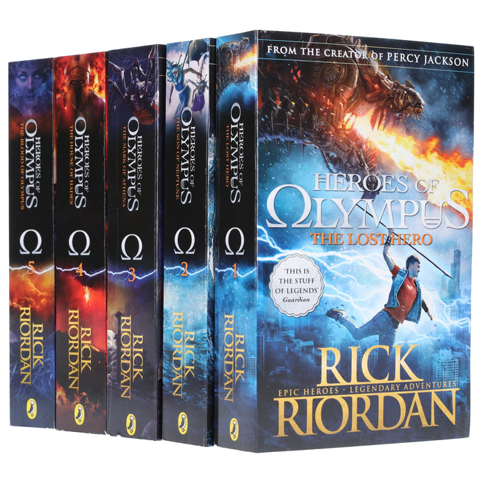 Heroes of Olympus By Rick Riordan Complete Collection 5 Books Set - Age 9-14 - Paperback