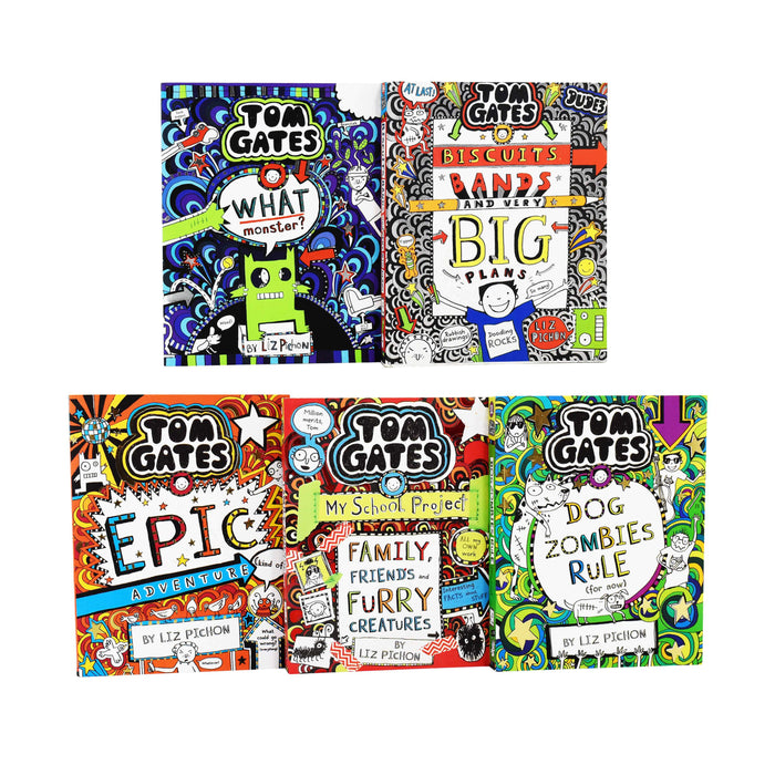 Tom Gates by Liz Pichon: Books 11-15 Collection Set - Ages 7-9 - Paperback