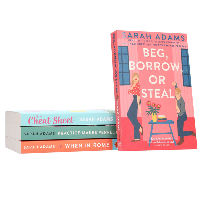 Sarah Adams Collection (The Cheat Sheet, When in Rome, Practice Makes Perfect & Beg, Borrow, or Steal) 4 Books Set - Fiction - Paperback