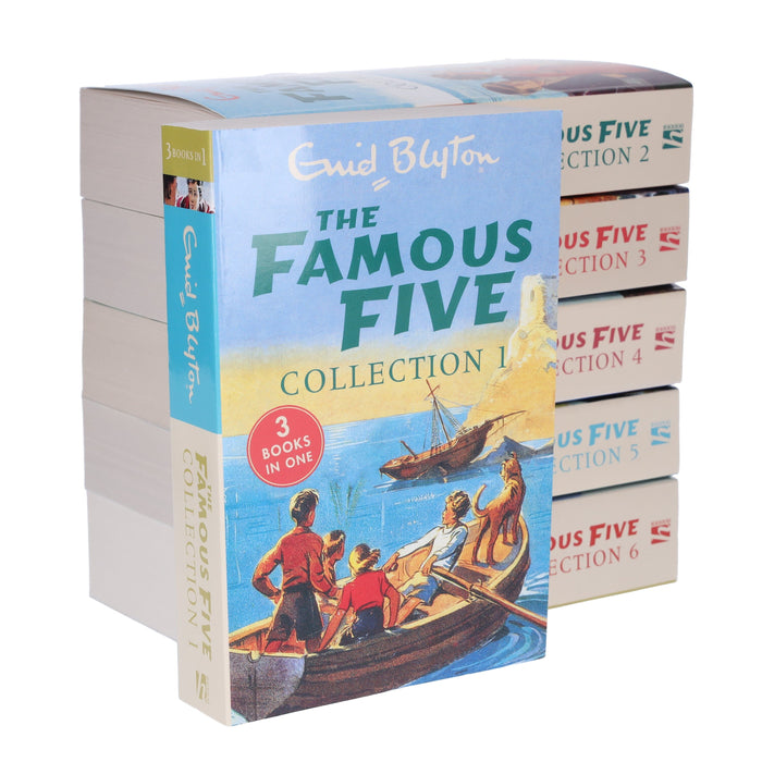 The Famous Five By Enid Blyton 6 Books 18 Story Collection - Ages 7-11 - Paperback