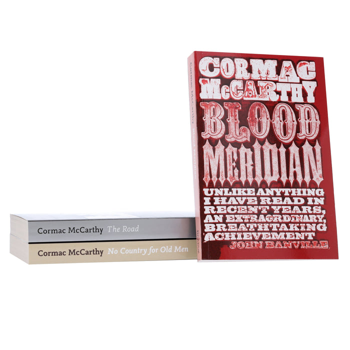 Cormac McCarthy 3 Books Collection Set (The Road, Blood Meridian & No Country for Old Men) - Fiction - Paperback