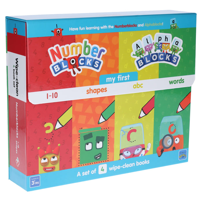 Numberblocks And Alphablocks My First Numbers And Letters 4 Wipe-Clean Books (Pens Included) - Ages 0-5 - Paperback