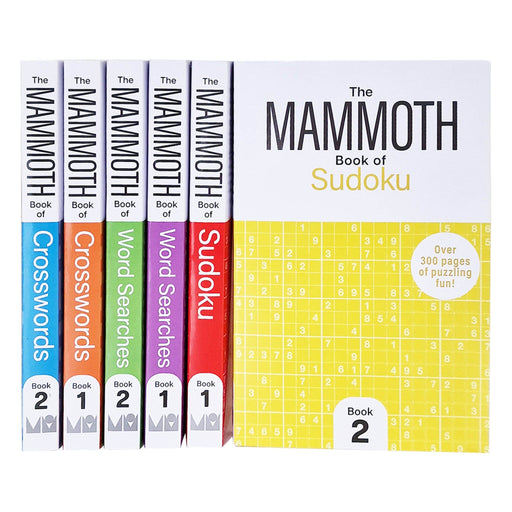 The Mammoth Book Of Crosswords, Word Searches And Sudoku 6 Books Collection Set - Non Fiction - Paperback
