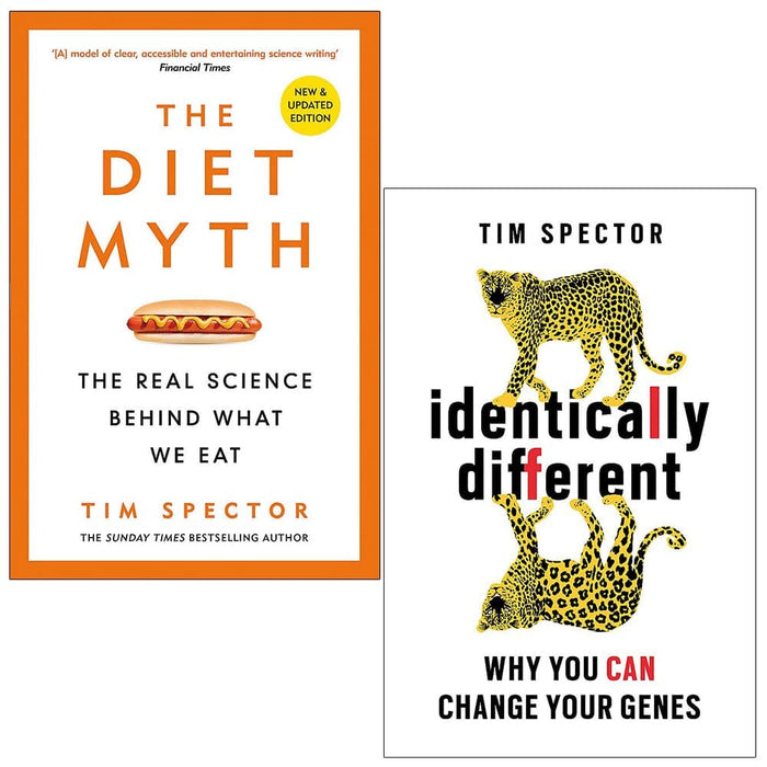 The Diet Myth & Identically Different: by Professor Tim Spector 2 Books Collection Set - Non Fiction - Paperback
