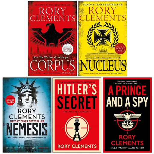 Tom Wilde Series (Book 1-5) By Rory Clements: 5 Books Collection Set - Fiction - Paperback