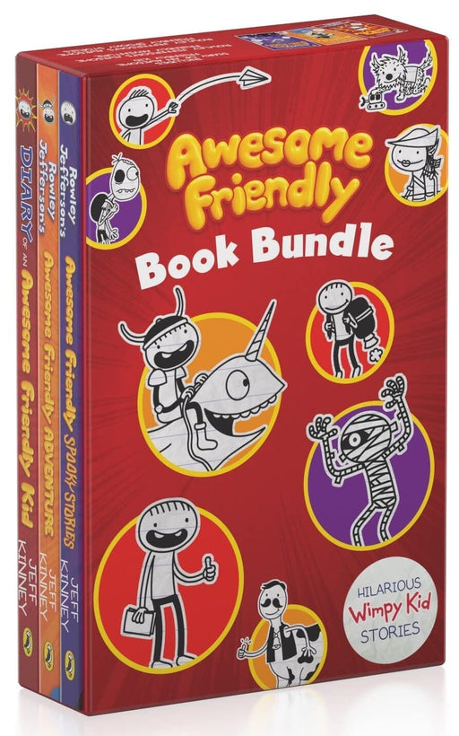 Diary of an Awesome Friendly Kid Collection 3 Book Set by Jeff Kinney (Book 1-3) - Ages 7-12 - Paperback