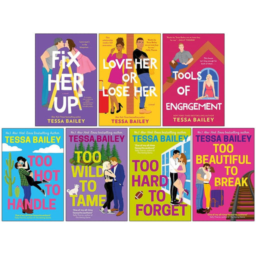 Romancing the Clarksons & Hot And Hammered Series By Tessa Bailey 7 Books Collection Set - Fiction - Paperback