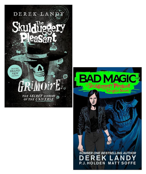 Skulduggery Pleasant Graphic Novel: Bad Magic & Grimoire by Derek Landy 2 Books Collection Set - Ages 15+ - Paperback