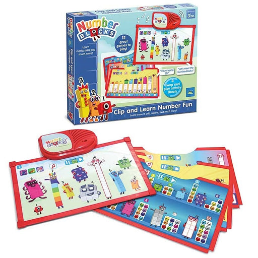 Numberblocks Clip & Learn Number Fun (12 Games) By Trends UK - Ages 3+ - Educational Toys