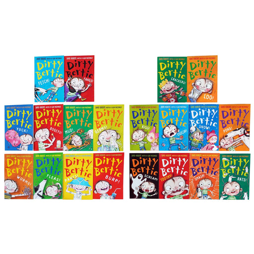 Dirty Bertie Series 1 & 2 Collection 20 Books Set (Book 1-20) by Alan MacDonald - Age 5 years and up - Paperback