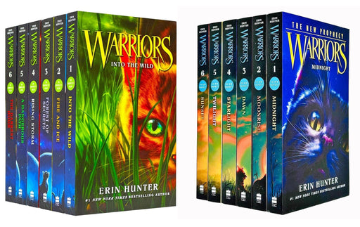Warrior Cats: Series 1 & 2 by Erin Hunter 12 Books Collection Set - Ages 8-12 - Paperback