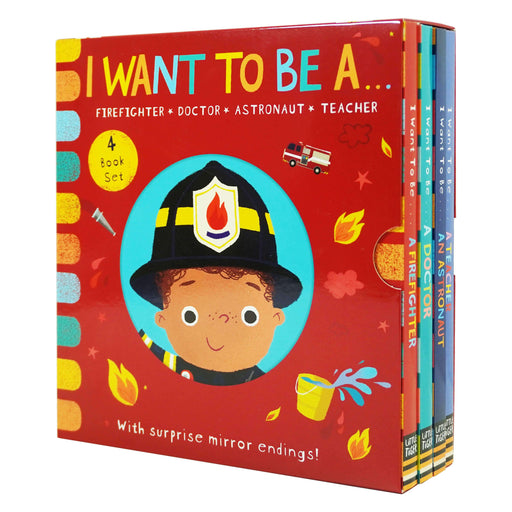 I WANT TO BE A... Series 4 Books With Surprise Mirror Ending! Childrens Collection Set By Richard Merritt - Ages 3+ - Board Book