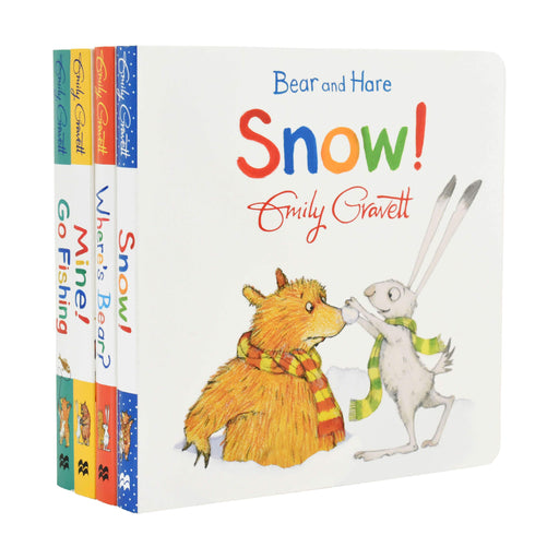 Bear and Hare 4 Books by Emily Gravett – Ages 0-5 – Board Book
