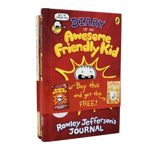 Rowley Jefferson Diary of an Awesome Friendly Kid & Wimpy Kid Do-It-Yourself 2 Books Collection by Jeff Kinney - Ages 5-7 - Paperback/Hardback