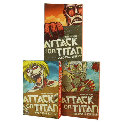 Damaged - Attack on Titan: Colossal Edition Books 1-3 Collection Set By Hajime Isayama - Ages 16+ - Paperback - 21