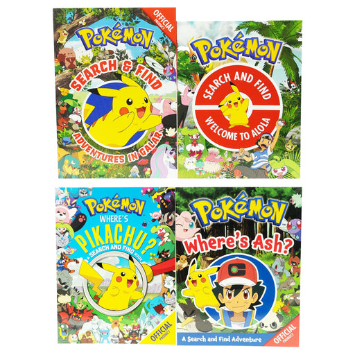 Pokémon Search and Find 4 Books Collection Set - Ages 5-8 - Paperback