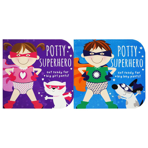 Potty Superhero: Get Ready for Big Boy & Big Girl Pants! 2 Books Set- Ages 2+ - Board Book
