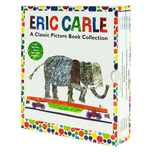 Eric Carle: A Classic Picture 6 Books Collection Set With Two-Sided Poster Inside! - Ages 2-5 - Hardback