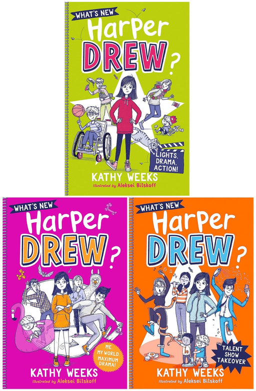 What's New, Harper Drew? Series By Kathy Weeks 3 Books Collection Set - Ages 9-11 - Paperback