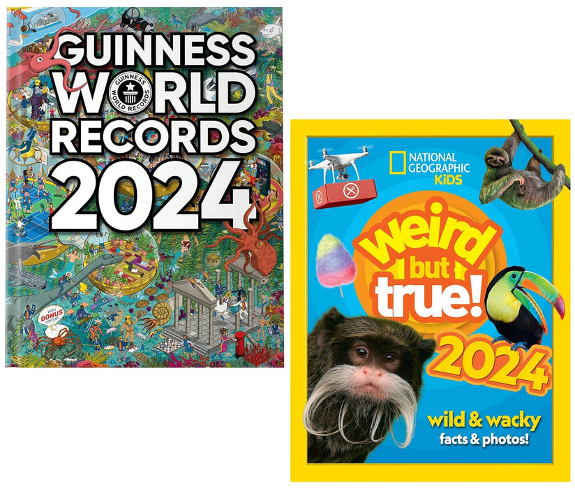 Guinness World Records 2024 & Weird but true! 2024 Collection 2 Books Set - Ages 7-10 - Hardback