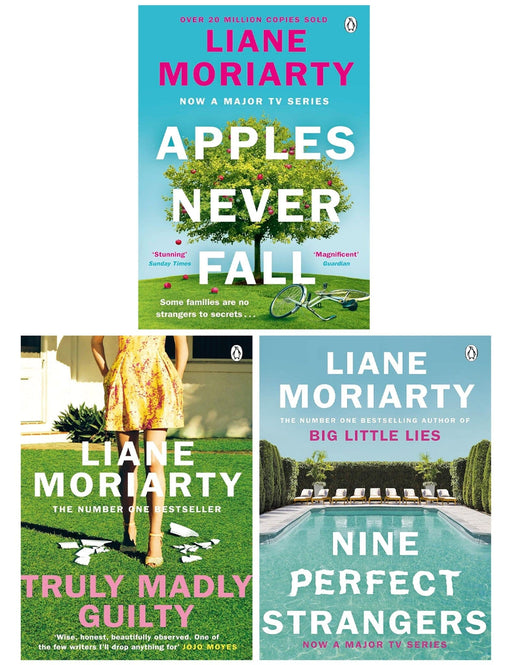 Liane Moriarty Collection (Truly Madly Guilty, Nine Perfect Strangers & Apples Never Fall) 3 Books Set - Fiction - Paperback