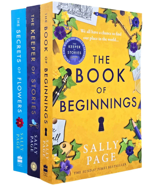 Sally Page: The Keeper of Stories, The Book of Beginnings & The Secrets of Flowers 3 Books Collection Set - Fiction - Paperback