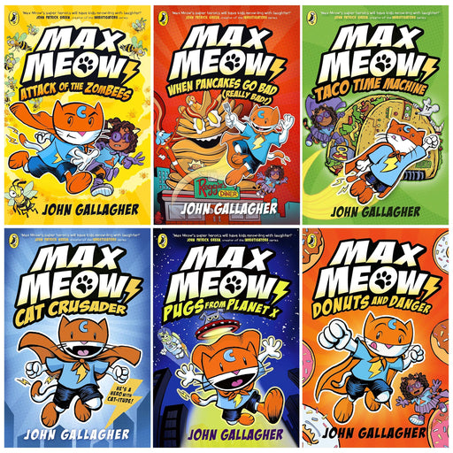 Max Meow Series By John Gallagher: Graphic Novels 6 Books Collection Set - Ages 5-10 - Paperback