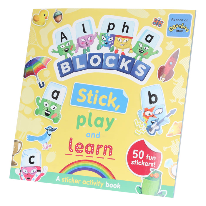 Alphablocks Stick, Play and Learn: A Sticker Activity Book by Sweet Cherry Publishing - Ages 3-6 - Paperback