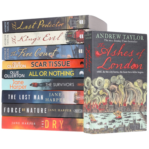British & International Thriller Bundle by Andrew Taylor, Jane Harper & Ollie Ollerton 10 Books Set - Fiction – Paperback