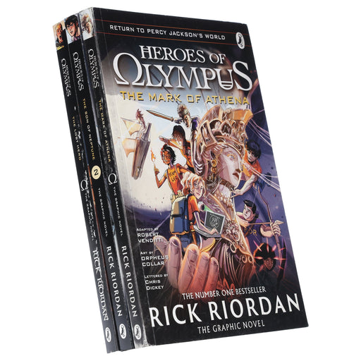 Heroes of Olympus Graphic Novels by Rick Riordan illustrated 3 Books Collection Set - Ages 9-12 - Paperback
