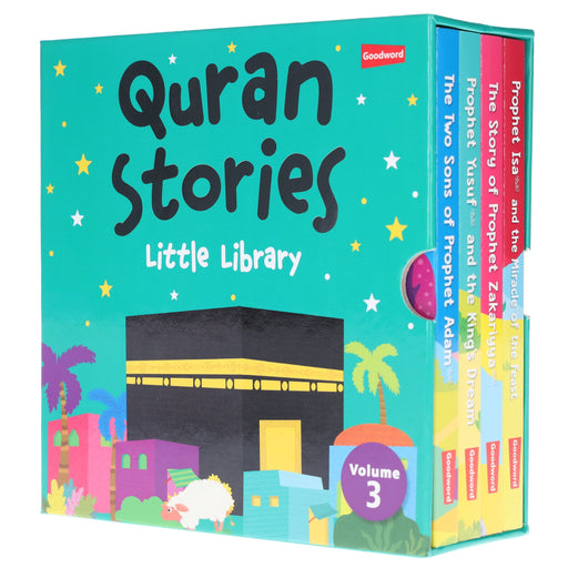 Quran Stories Little Library (Vol. 3) By Saniyasnain Khan 4 Books Collection Box Set - Ages 0-5 - Board Book