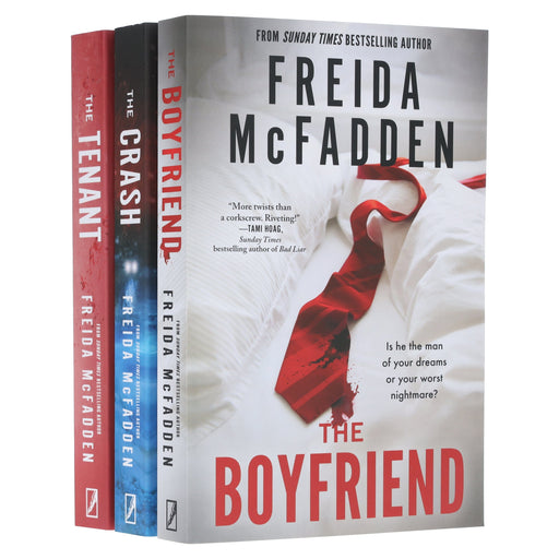 Freida McFadden Collection (The Boyfriend, The Crash & The Tenant) 3 Books Set - Fiction - Paperback