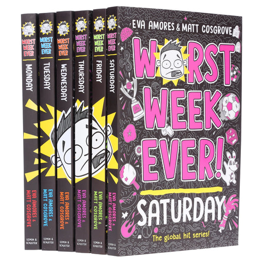 Worst Week Ever! Series By Eva Amores And Matt Cosgrove 6 Books Collection Set - Ages 8+ - Paperback