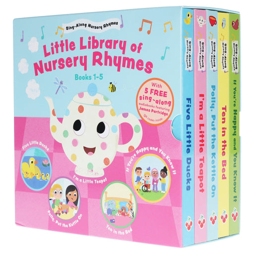 Sing-Along Nursery Rhymes illustrated 5 Board Books Collection Box Set - Ages 3-6 - Board Book