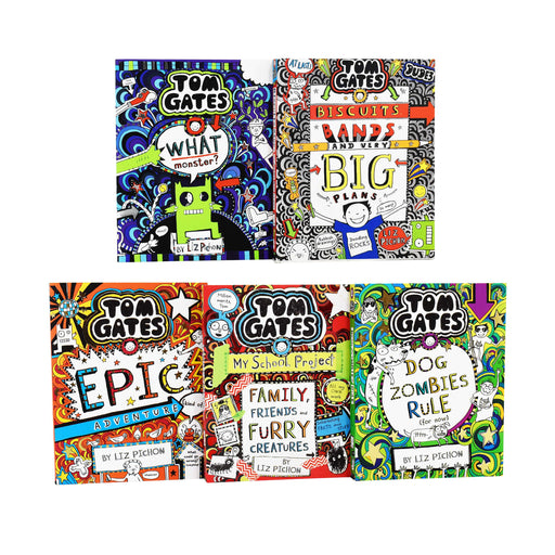 Tom Gates by Liz Pichon: Books 11-15 Collection Set - Ages 7-9 - Paperback