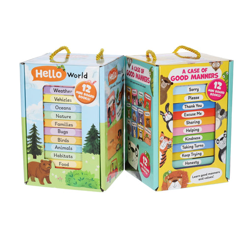 A Case of Good Manners & Hello World! By Sweet Cherry Publishing 24 Books Collection Box Set - Ages 2+ - Board Books